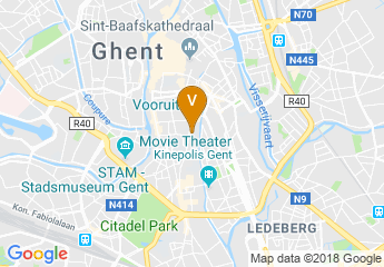map of Ghent University - Campus Ufo (University Forum)