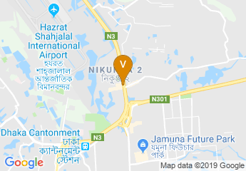 map of Dhaka Regency Hotel & Resort