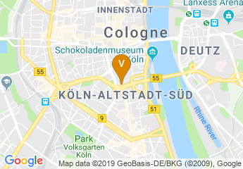 map of Mercure Hotel Severinshof Koeln City