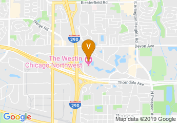 map of Westin Chicago North - Itasca