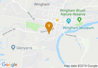 map of Wingham Akoostik Music Festival