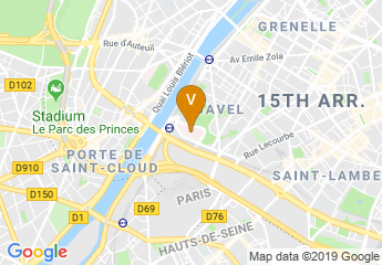 map of Hôpital Européen Georges-Pompidou AP-HP