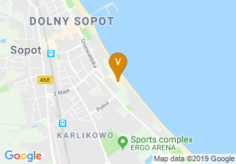 map of Hotel Eureka Sopot