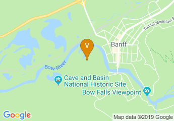 map of Warner Stables - Banff Trail Riders