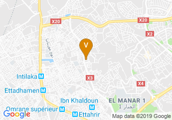 map of المـدرسة الابتدائية حـدائق المنزه 1 Primary School Garden D'el Manzah 1