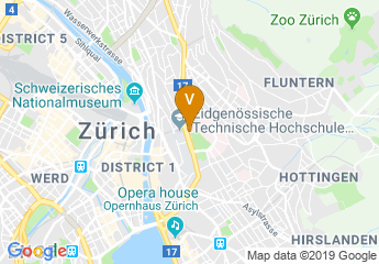 map of University Hospital of Zürich