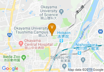 map of Okayama University Tsushima Campus
