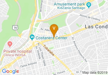 map of Hyatt Centric Las Condes Santiago