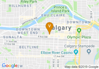 map of Ramada Plaza by Wyndham Calgary Downtown