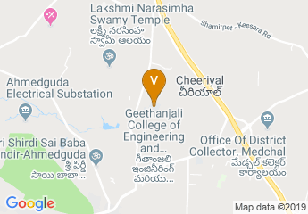 map of Geethanjali College of Engineering and Technology