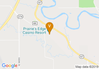 map of Prairie's Edge Casino Resort