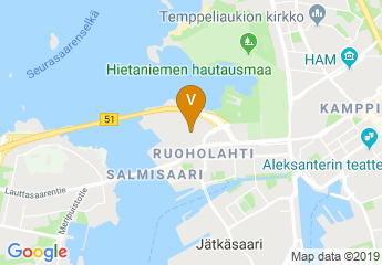 map of Helen Ab, Sundholmens kraftverk