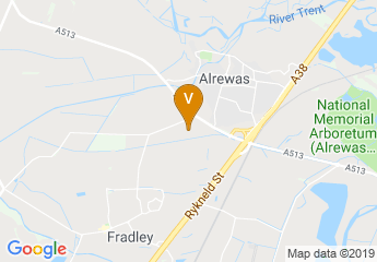map of Alrewas Show Ground