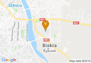 map of University Mohamed Khider Biskra