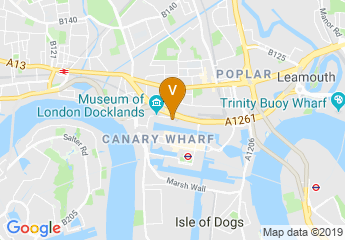 map of London Marriott Hotel Canary Wharf