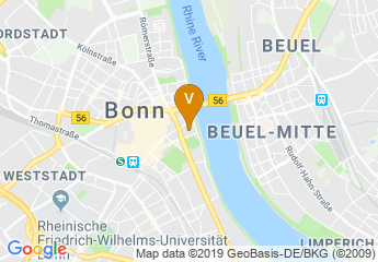 map of University Club Bonn e. V.