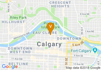 map of Sheraton Suites Calgary Eau Claire