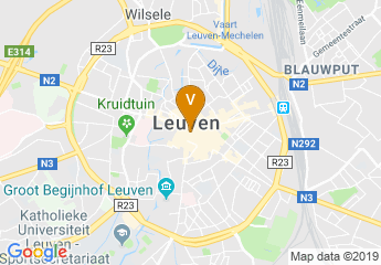 map of Historical Leuven Town hall