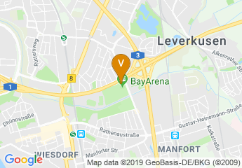 map of Lindner Hotel BayArena