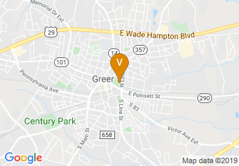 map of Greer City Hall