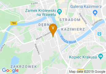 map of Q Hotel Plus Kraków