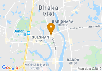 map of Gulshan Avenue at Gulshan 2 Circle