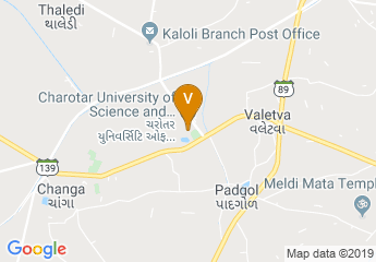 map of Charotar University of Science and Technology (CHARUSAT)