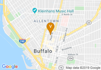 map of Aloft Buffalo Downtown