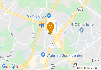map of Courtyard by Marriott Charlotte University Research Park