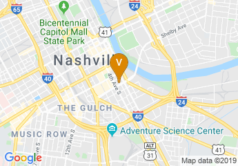 map of Drury Plaza Hotel Nashville Downtown