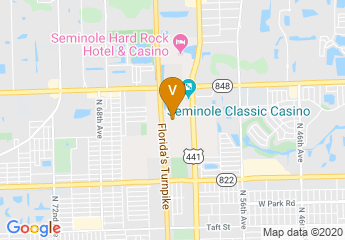 map of Seminole Hard Rock Hotel & Casino