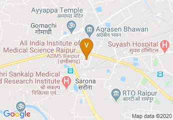 map of All India Institute of Medical Science Raipur, Chhatisgarh, INDIA