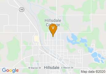 map of Hillsdale College