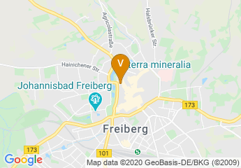 map of TU Freiberg, Schlossplatzquartier
