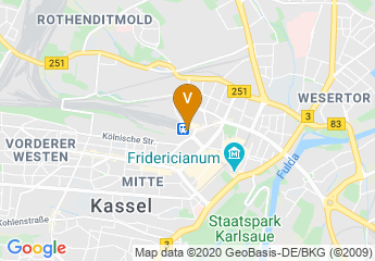map of Kasseler Verkehrsgesellschaft AG