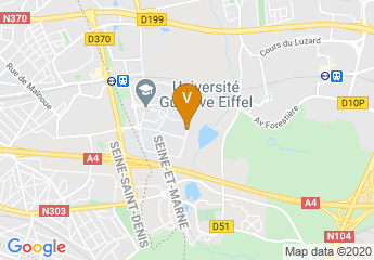 map of Université Paris-Est Marne-la-Vallée