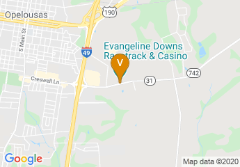 map of Evangeline Downs Racetrack & Casino