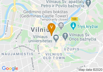 map of Amberton Cathedral Square Hotel Vilnius