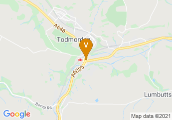 map of Todmorden Town Hall