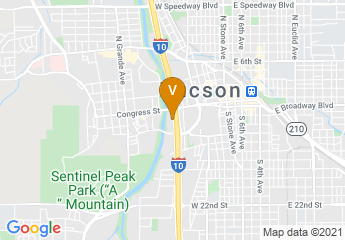 map of Red Lion Inn & Suites Tucson Downtown