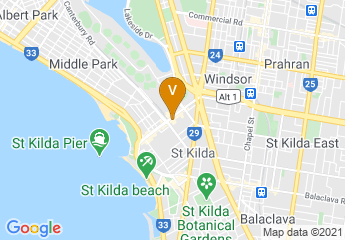 map of Alex Theatre St Kilda