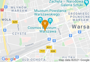 map of Crowne Plaza Warsaw - The HUB