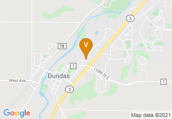 map of Dundas Soccer Dome