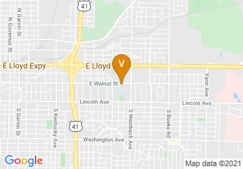 map of University of Evansville