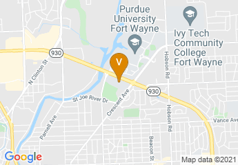 map of Ivy Tech Community College Fort Wayne – Coliseum Campus