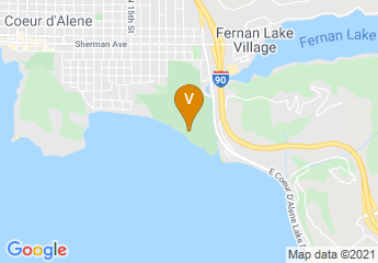 map of Coeur D'Alene Resort Golf Course