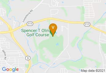 map of Spencer T Olin Golf Course
