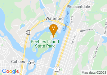 map of Peebles Island State Park Visitor Center