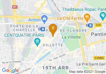 map of Campanile PARIS 19 - La Villette