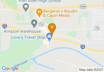 map of West Baton Rouge Convention center